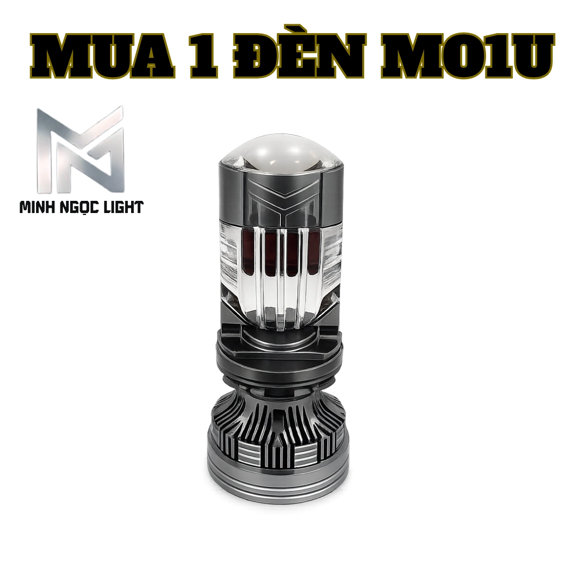 ĐÈN PHA BICAUMINI M01U -120W H4- 12-24V  Bảo hành 2 năm