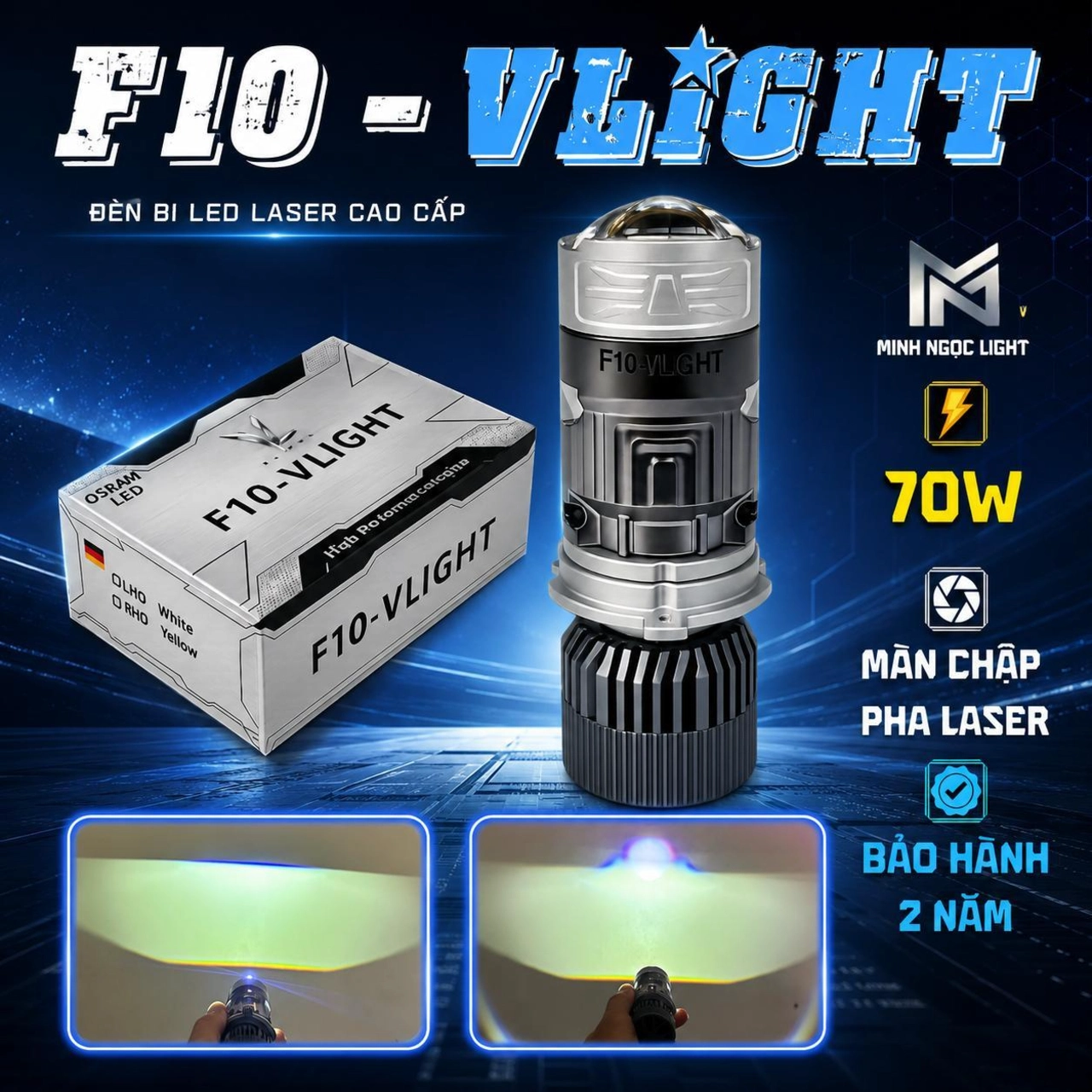 ĐÈN F10 VLIGHT -CÔNG SUẤT 70W - BH 2 NĂM