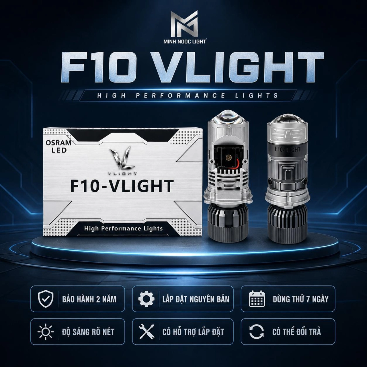 ĐÈN F10 VLIGHT -CÔNG SUẤT 70W - BH 2 NĂM